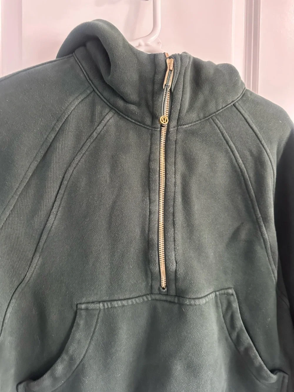 Lulu Lemon Dark Green Half-Zip Scuba M/L - Picture 8 of 8